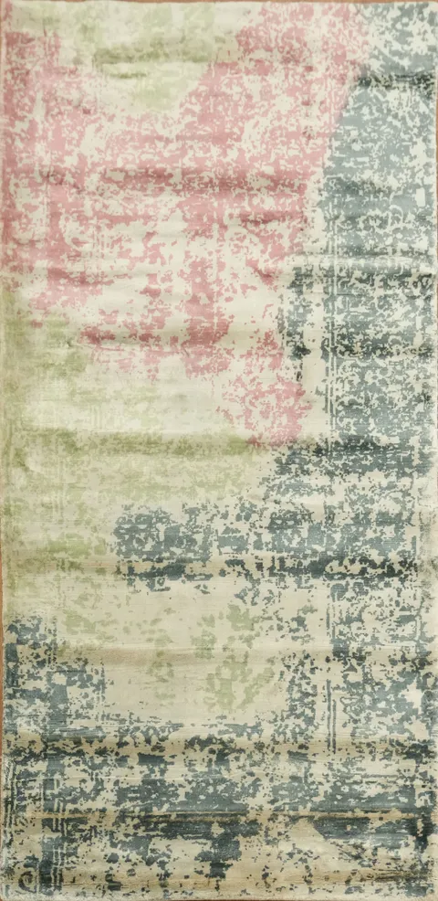 Colorful Abstract Contemporary Rug 3x6
