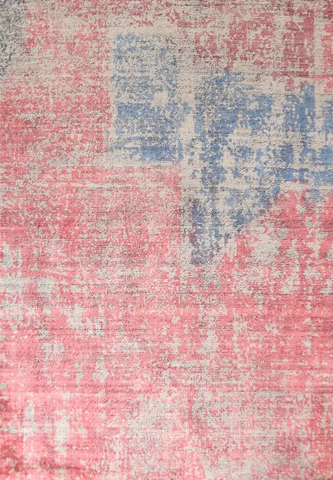 Pink Abstract Contemporary Rug 5x7