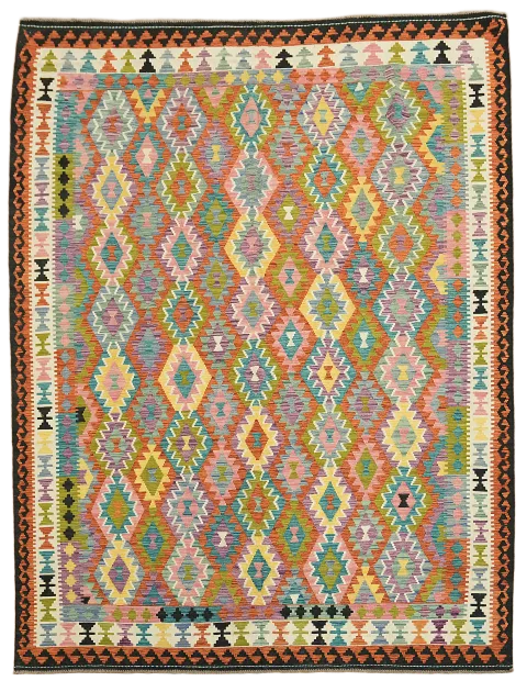 Reversible Wool Kilim Oriental Area Rug 9x11