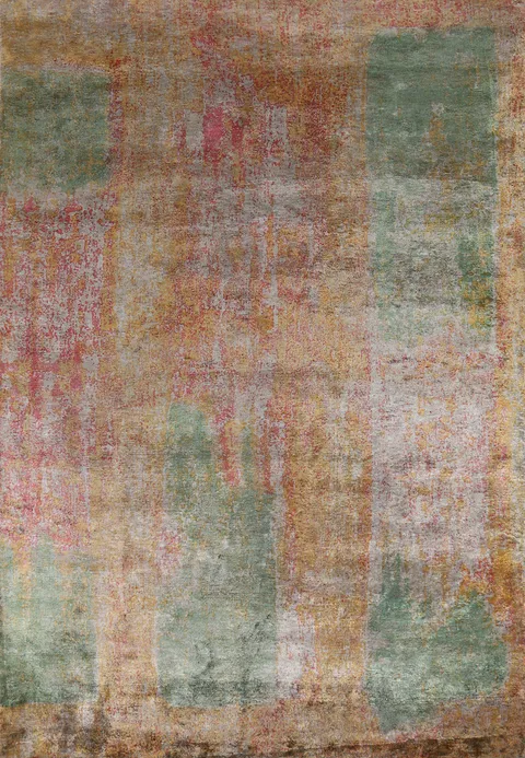 Colorful Handmade Abstract Modern Area Rug 7x9