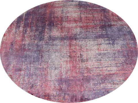 Contemporary Abstract Round Area Rug 7x7