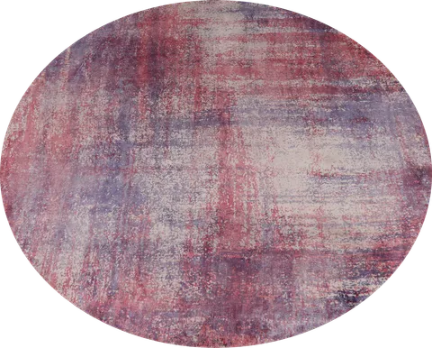 Contemporary Abstract Round Area Rug 7x7