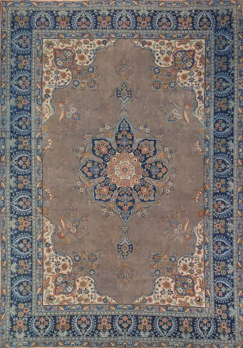 Vintage Wool Tabriz Persian Area Rug 8x11