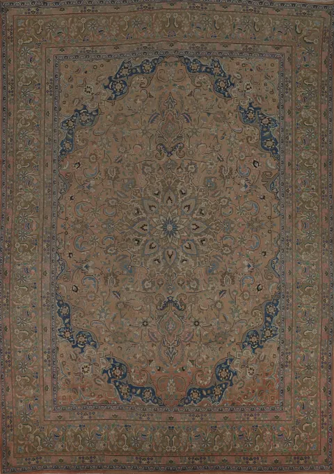 Vintage Floral Kashmar Persian Area Rug 10x13