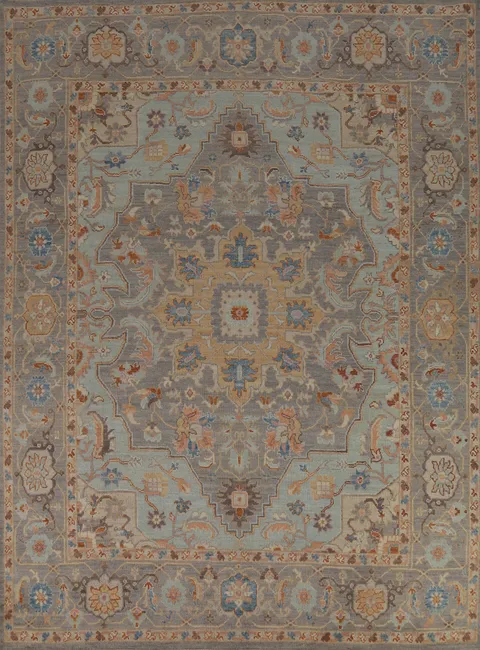 Vegetable Dye Oushak Turkish Area Rug 8x10