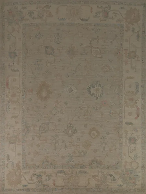 Vegetable Dye Oushak Turkish Area Rug 8x10