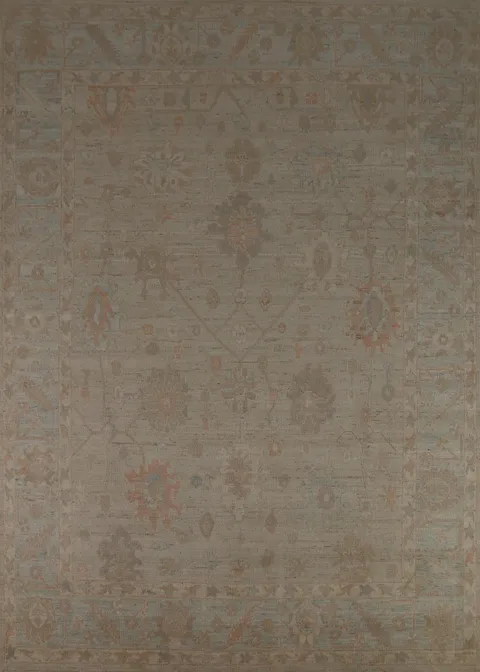 Vegetable Dye Oushak Turkish Area Rug 8x10