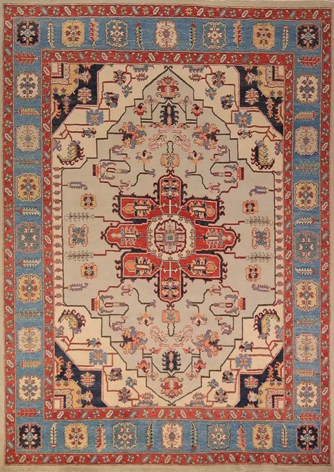 Vegetable Dye Wool Heriz Oriental Area Rug 8x10