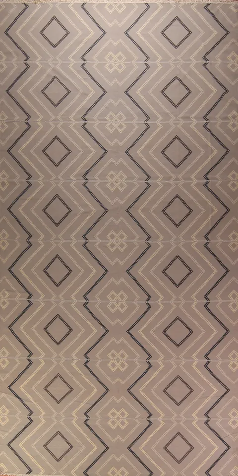 Geometric Kilim Durrie Oriental Large Rug 11x19