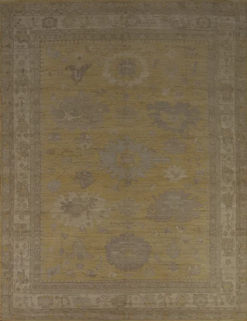 Vegetable Dye Oushak Turkish Area Rug 8x10