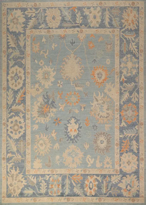 Vegetable Dye Oushak Turkish Area Rug 8x10