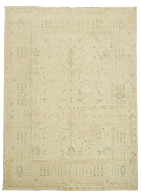 Vegetable Dye Oushak Turkish Area Rug 9x12