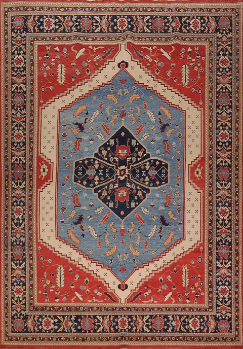 Vegetable Dye Sultanabad Oriental Area Rug 9x12