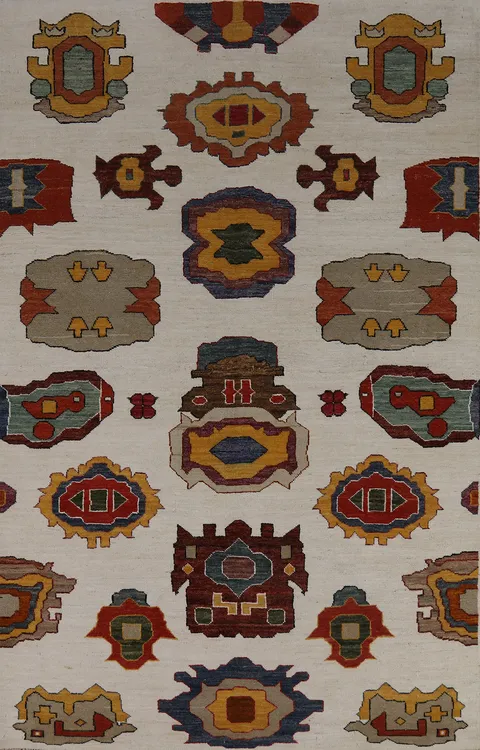 Vegetable Dye Gabbeh Oriental Area Rug 5x8