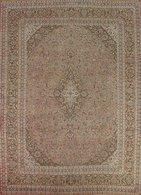 Traditional Mashad Persian Area Rug 10x12