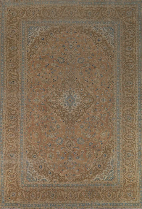 Traditional Mashad Persian Area Rug 10x13
