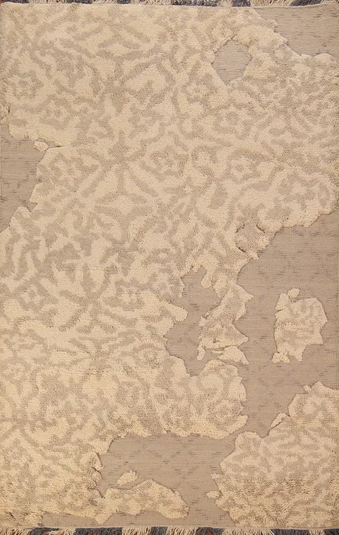 Handmade Wool Abstract Moroccan Oriental Area Rug 5x8