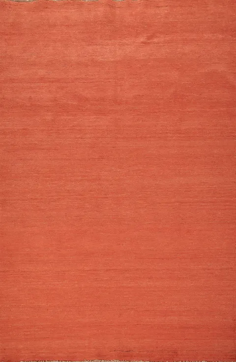 Orange Pink Wool Gabbeh Modern Area Rug 5x8