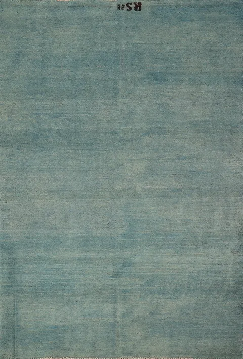 Blue Contemporary Wool Gabbeh Oriental Rug 3x5