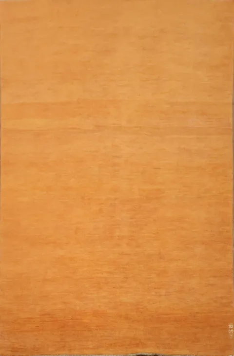 Modern Orange Gabbeh Oriental Area Rug 5x8