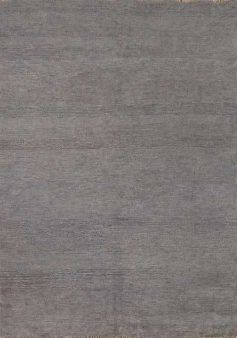 Handmade Gray Gabbeh Modern Wool Rug 5x7