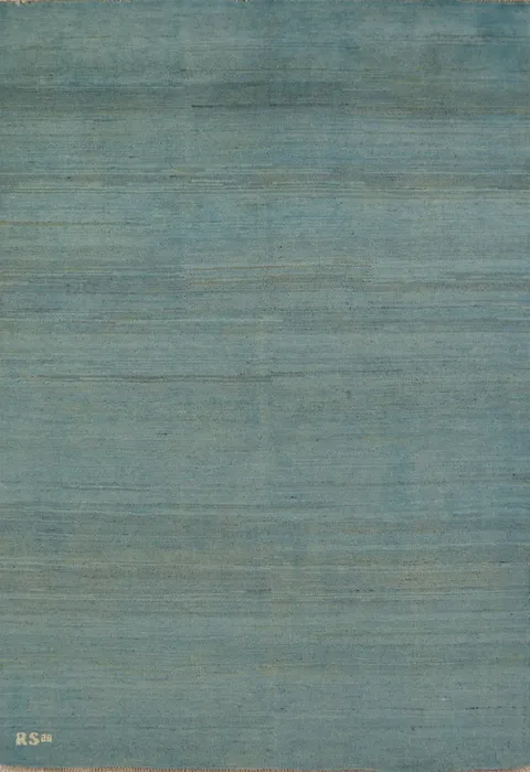Striped Blue Modern Gabbeh Oriental Rug 4x6