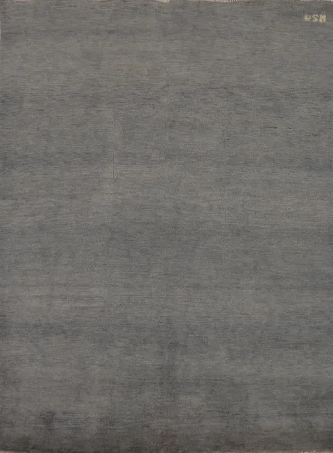 Handmade Gray Wool Gabbeh Modern Rug 5x6