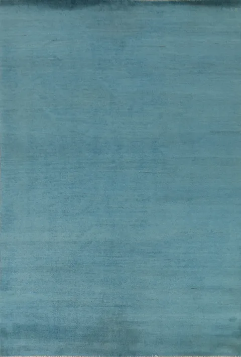 Handmade Blue Gabbeh Modern Area Rug 7x10
