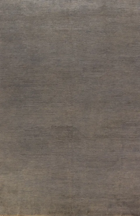 Handmade Gray Wool Gabbeh Modern Area Rug 6x10