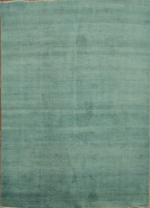 Tranquil Blue Green Gabbeh Area Rug for Modern Minimalist Homes 6'x8'