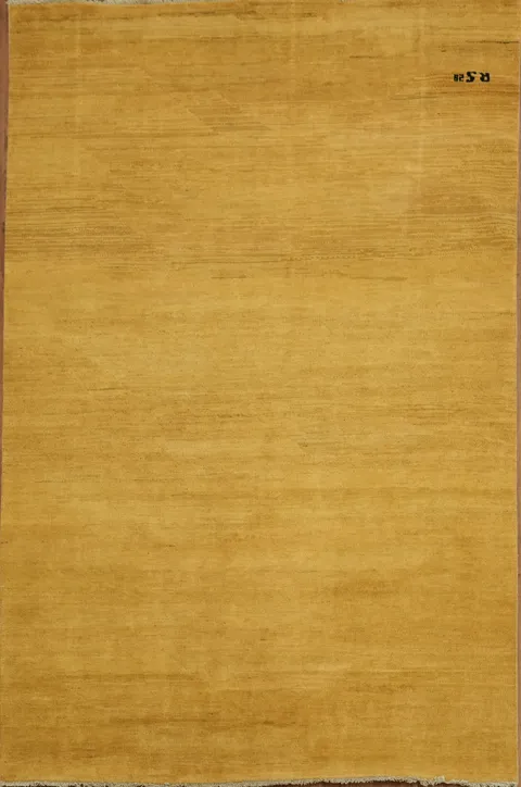 Gold Rust Wool Gabbeh Oriental Area Rug 6x9