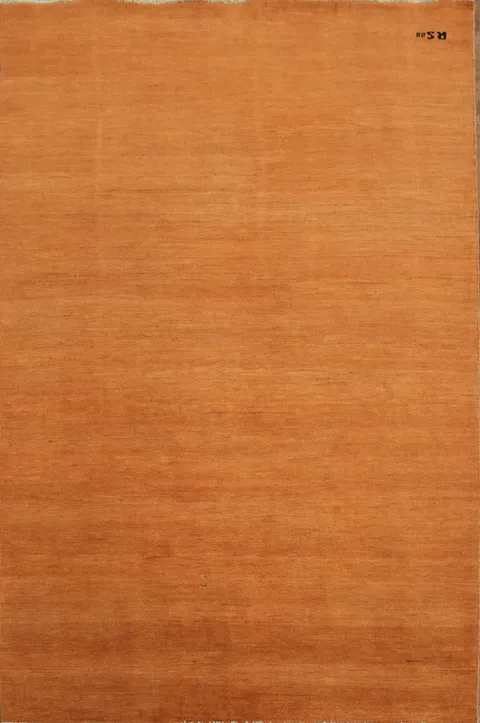 Orange Wool Modern Gabbeh Oriental Area Rug 5x8