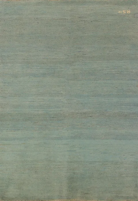 Aqua Green & Blue Modern Wool Gabbeh Oriental Rug 4x6