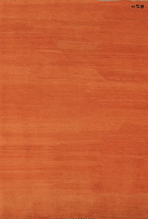 Orange Modern Wool Gabbeh Oriental Rug 4x6
