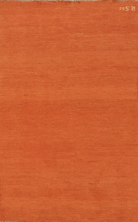 Orange Wool Modern Gabbeh Oriental Rug 3x5