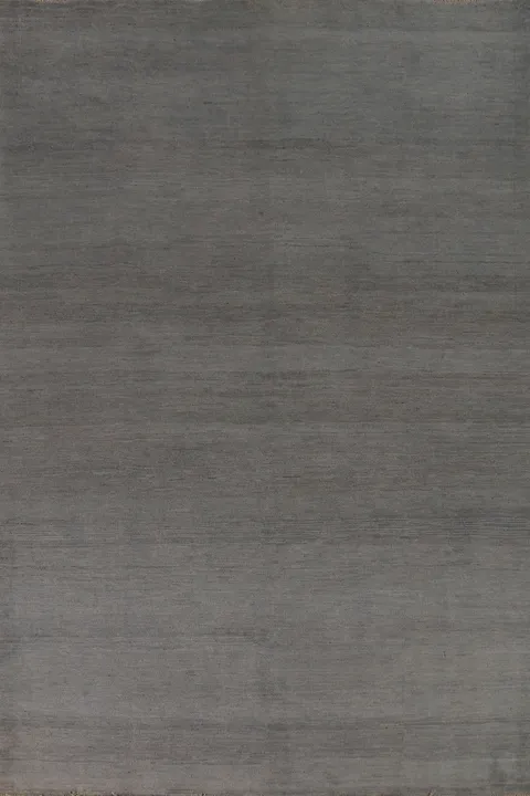 Solid Gray Gabbeh Oriental Area Rug 7x10