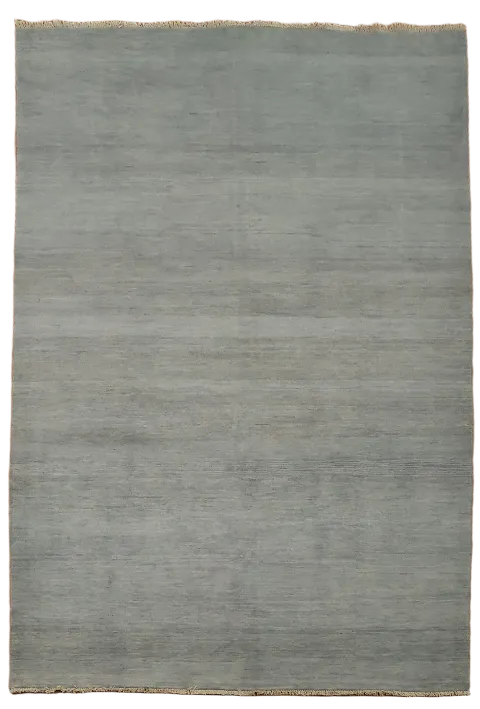 Solid Gray Gabbeh Oriental Area Rug 7x10