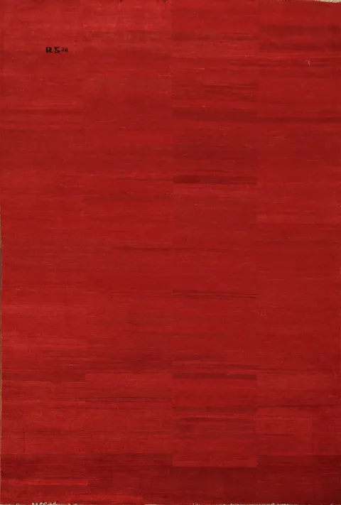 Red Modern Wool Gabbeh Oriental Area Rug 7x10