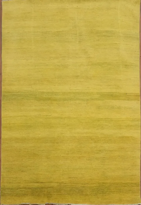 Yellow & Green Modern Gabbeh Oriental Area Rug 5x8