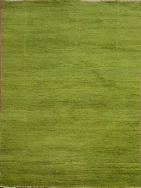 Green Handmade Wool Gabbeh Modern Rug 5x6