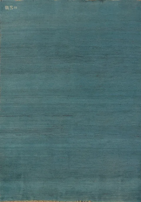 Modern Teal Handmade Gabbeh Oriental Rug 4x6