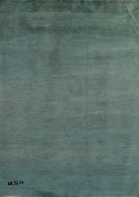 Modern Green Wool Gabbeh Oriental Rug 4x6