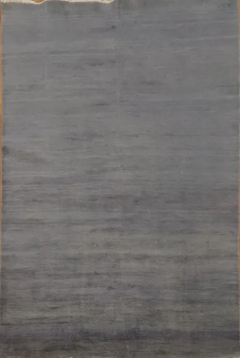 Striped Gray Blue Gabbeh Modern Area Rug 5x8