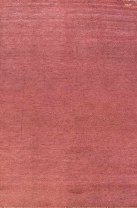 Modern Pink Wool Gabbeh Oriental Area Rug 7x10