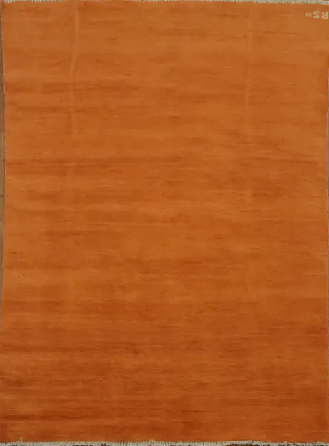 Orange Wool Modern Gabbeh Oriental Rug 5x6