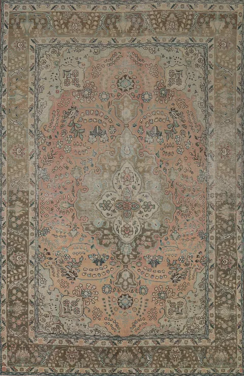 Handmade Wool Floral Tabriz Persian Area Rug 6x10
