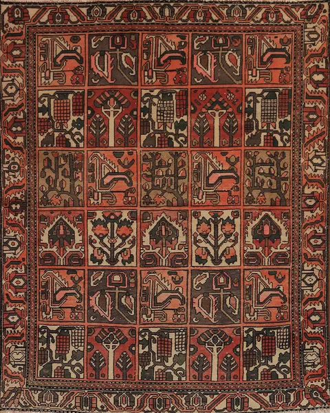 Garden Design Wool Balouch Persian Rug 5x6