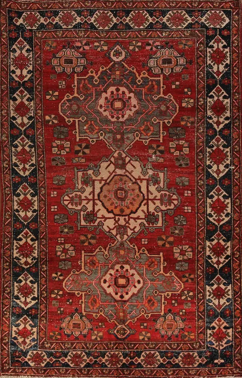 Geometric Wool Bakhtiari Persian Area Rug 6x10