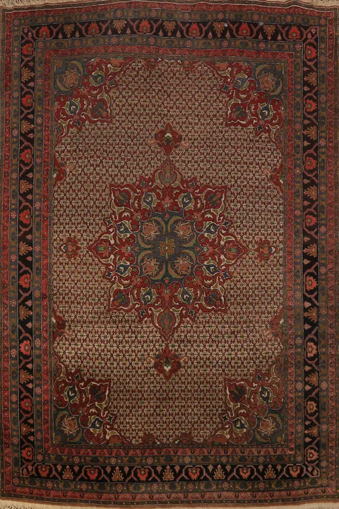 Vintage Wool Medallion Serab Persian Area Rug 7x10