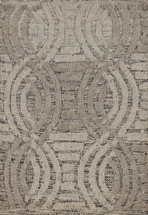 Modern Wool Moroccan Oriental Rug 2x3